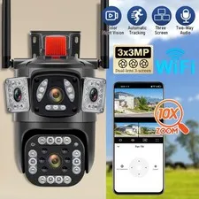Battery Operated Wireless WiFi Home Security Camera System Outdoor Pan/Tilt US