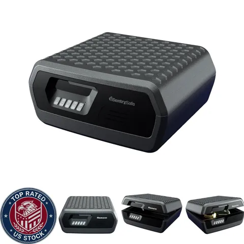 Compact Fireproof & Waterproof Safe with Keypad: Jewelry, Documents, 7.6x16.5in