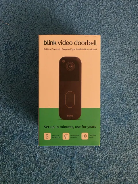 Blink Video Doorbell - Battery Powered, Head-to-Toe HD View, Black