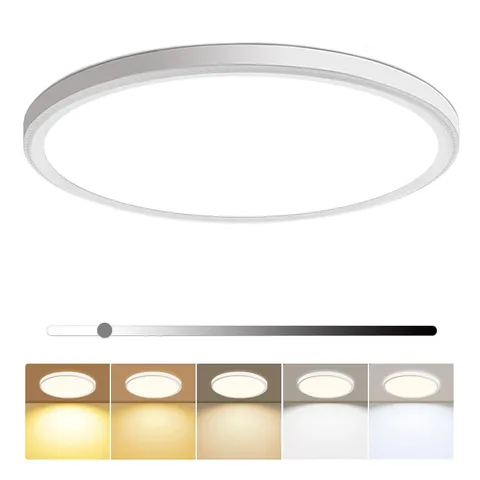 hunhun 16 Inch Dimmable LED Flush Mount Ceiling Light 4800LM 1 Pack, White