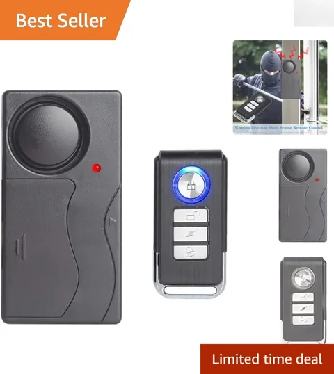Wireless Vibration Alarm - 110dB Anti-Theft Security for Bikes, Cars & Homes