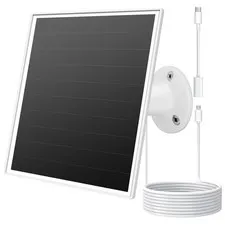 6W Solar Panel for Outdoor Security Camera with Micro USB & USB - C Port, Sol...