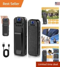 Lightweight Mini Body Camera with 180° Lens & High-Definition Video Quality