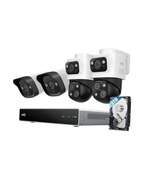 PoE NVR Security Camera System S4, 24/7 Recording,Up 2Bullet-PTZ+2Bullet Cams