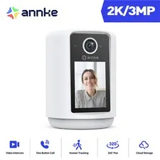 ANNKE Pan Video Security Camera 3MP WiFi Baby Monitor One-Touch Call 2 Way Audio