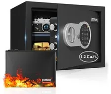 [ 1.2 Cu.ft. ]Fireproof Safe for Home,Digital Security Home Cabinet Safes for...