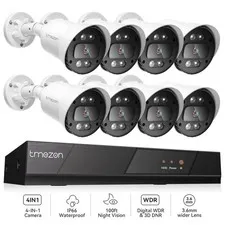 5MP Lite Home 8CH DVR 1080P H.265+ CCTV Security Camera System 1TB Outdoor