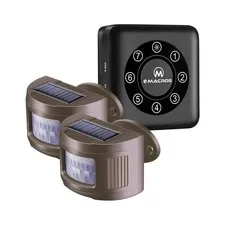 Solar Wireless Driveway Alarm 1/2 Mile Long Range 7 Zones - Indoor Outdoor