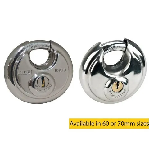 Kasp 160 Series High Security Stainless Steel Disc Padlock Heavy Duty Pick Proof