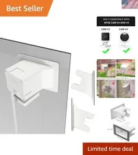 White Angled Window Mount for Wyze Cam - Tilt Up/Down for Front Yard & Driveway