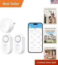 WiFi Water Leak Sensor with 105 dB Alarm,  Waterproof & 5- Battery Life