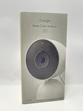 Google Nest Cam Indoor Wired 3rd Gen 2K Security Camera Google Home 2025, Snow