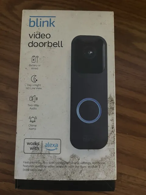 Blink Video Doorbell Wired/Wireless Two way audio HD video & Alexa New Unopened