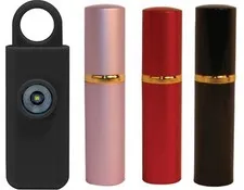 Self Defense 130 DB LED Strobe light Pull Pin Personal Alarm Pepper Spray Combo