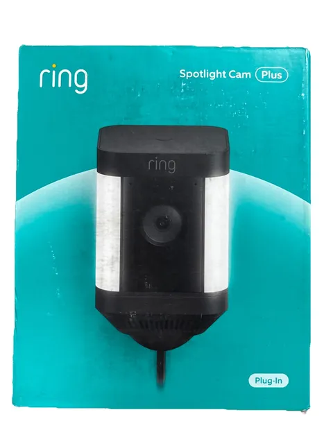 Ring SPOTLIGHT Cam PLUS Wired Outdoor Camera Lights and Siren Black
