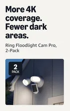 Floodlight Cam Pro (Newest Model) — Retinal 4K with Wide-Angle Video, 10X Enhanc