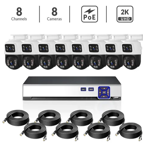KERUI 8CH NVR 6MP POE Security Camera System CCTV IR Night Vision Two Way Audio