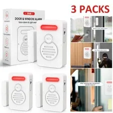 Refrigerator Alarm Wireless Doorbell Sensor 3-Level Volume Voice Window Alert ×3
