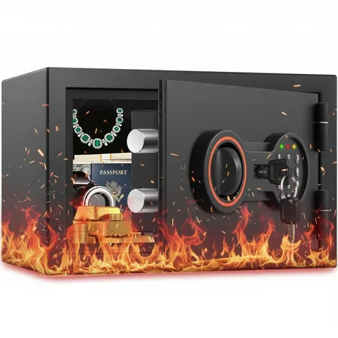 [𝟐𝟎𝟐𝟔 𝟎.𝟓𝐇 𝟏𝟕𝟎𝟎°𝐅] Small Fireproof Safe for Home, 14.8Lbs Heavy D...