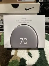 Google Nest Learning Thermostat 4th Gen w/ Sensor - Polished Silver -SHIPS ASAP