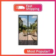 FEGO Magnetic Screen Door Fit Door Size:34"x82", Screen Itself Size 36"x83", Enj