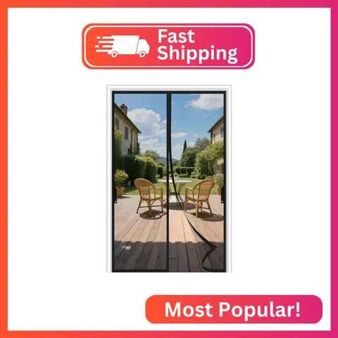 FEGO Magnetic Screen Door Fit Door Size:34"x82", Screen Itself Size 36"x83", Enj