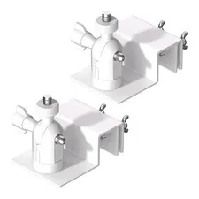 VERVERAY Gutter Mount for Ring Solar Panel & Camera, 2 Pack White Aluminum Al...