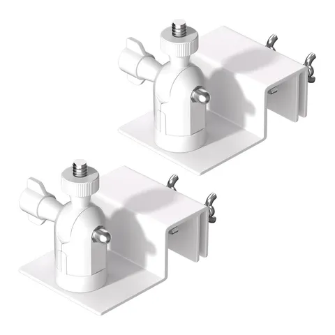 VERVERAY Gutter Mount for Ring Solar Panel & Camera, 2 Pack White Aluminum Al...