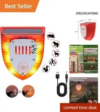 Barking Dog Alarm with Solar Power & Strobe Light – Ideal for Security