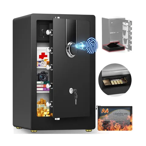 8.5 Cuft Heavy Duty Biometric Safe Box, Home Safes Water Fireproof, Large Doc...