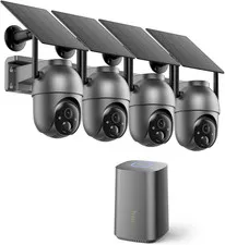 Security Cameras Wireless Outdoor (4-Cam-Kit), No Subscription Required, Color N