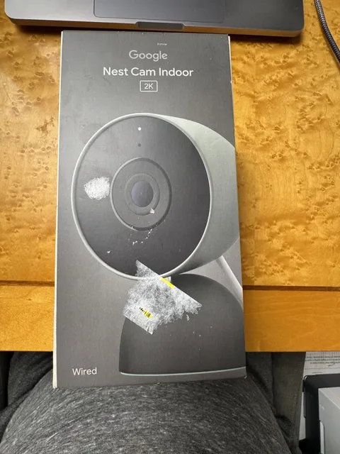 Google Nest Cam Indoor Wired 2K GJQ9T Security Camera New Open Box Complete