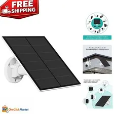 5W Waterproof Solar Panel Charger for Outdoor Security Cameras - 360° Adjustable
