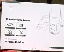AOV 4G Solar Wireless IP Surveillance Camera, Outdoor, 24/7, Human Detect, White