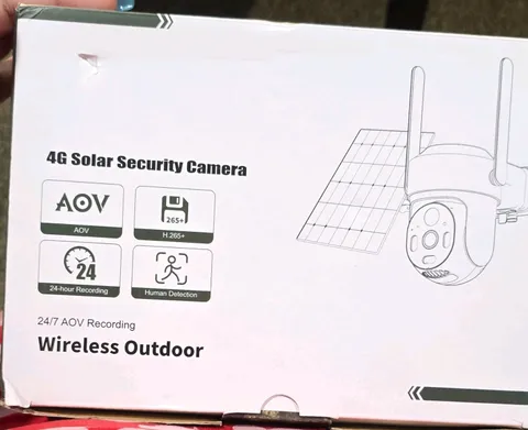 AOV 4G Solar Wireless IP Surveillance Camera, Outdoor, 24/7, Human Detect, White