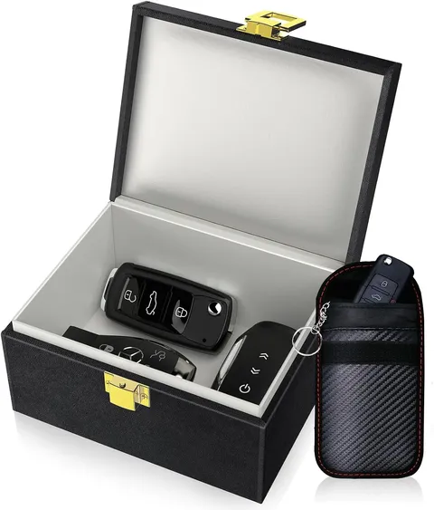 Samfolk Faraday Box for Car Keys Signal Blocking Anti-Theft Shielding Case Pouch