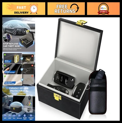 Faraday Box & Bags for Car Keys - Signal Blocking Keyless Entry Safe Protector