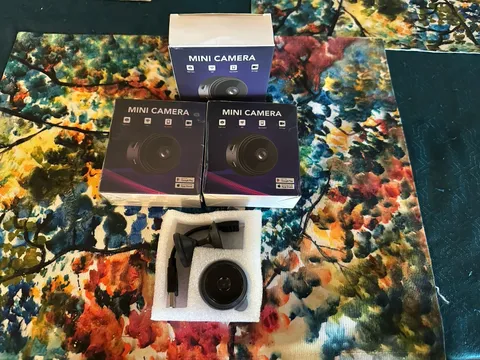 Three Pack Open Box Mini Cameras for Home Security