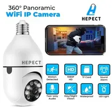 1080P Wireless 5G Wifi Bulb Security Camera Indoors/Outdoors Night Vision