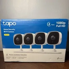 TP-Link Tapo Indoor Home Security Camera C100 1080P Night Vision 4 Pack NEW