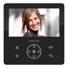 Colour Video Door Entry Monitor with Record Facility Black