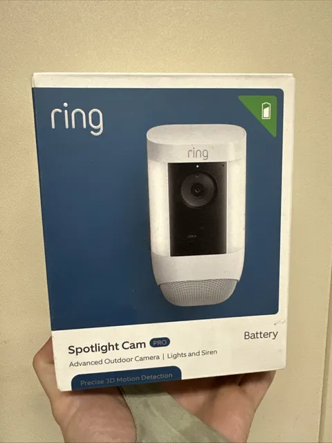 NEW Ring Spotlight Cam Pro Advanced Outdoor Wireless Battery 1080p
