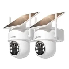 5MP Solar Security Cameras Wireless Outdoor, 2.4G WiFi Camera for Home Securi...