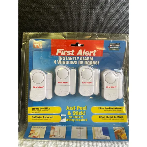 First Alert Instantly Alarm 4 Windows or Doors Peel & Stick SKU 2716
