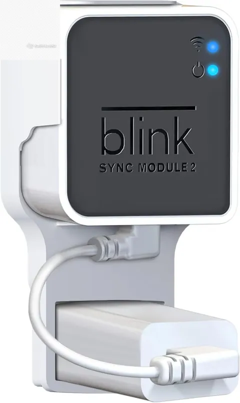 Wall Mount Holder for Blink Sync Module 2 Outlet Bracket Outlet Plug Short Cable
