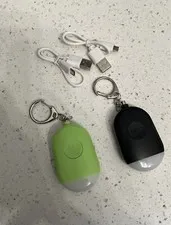 2 Pc Security Emergency Personal Alarm Keychain LED Survival Siren Self Defense