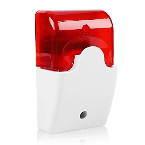Wired Flashing Light Strobe Siren DC 12V Sound Alarm Red 