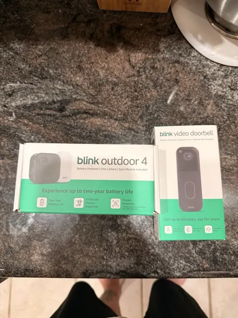 Blink Outdoor 4 Wireless Camera Security System & Blink Video Doorbell BUNDLE