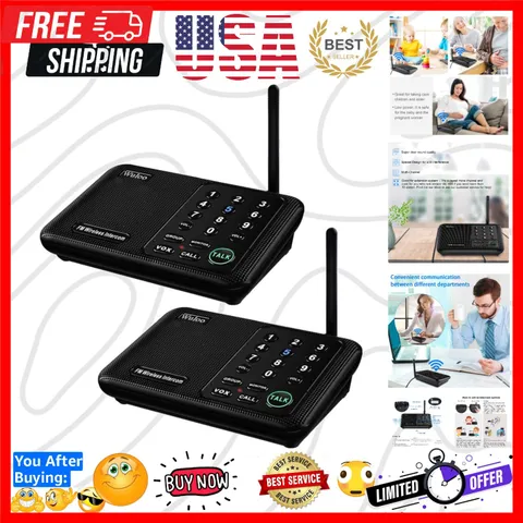 Intercoms Wireless for Home 1 Mile 5280 Feet Range 10 - Channel, Wireless Hom...