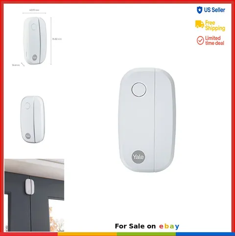 Alarm Door Window Sensor 200m Range Battery Included Sync System White
